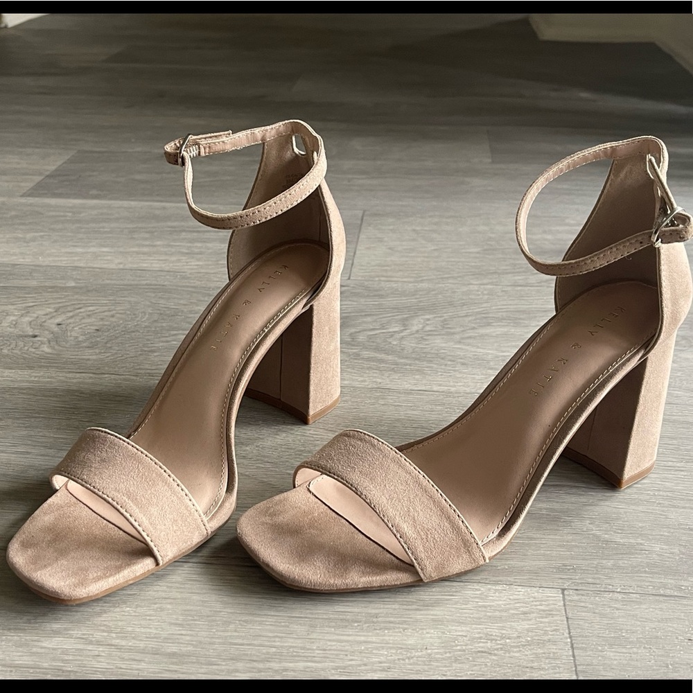 Kelly & Katie Caital Suede Block Heel